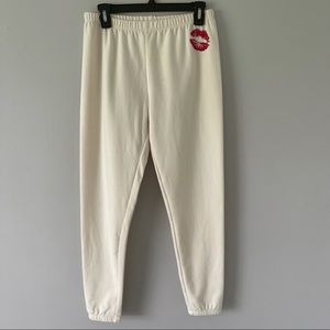 Wildfox kiss lips sweatpants joggers